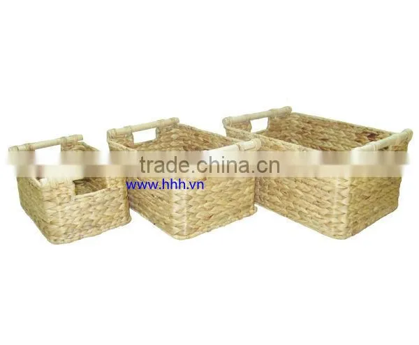 2015 New Product Water Hyacinth Basket for Home Decoration and Furniture