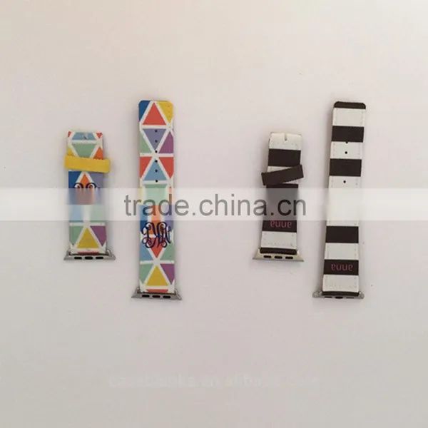 Polyester+leatherette Heat Press Watch Bands for Apple Iwatch