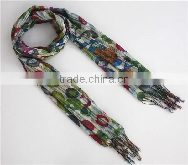 Double Face Printed Polyester Long Scarf photo-4