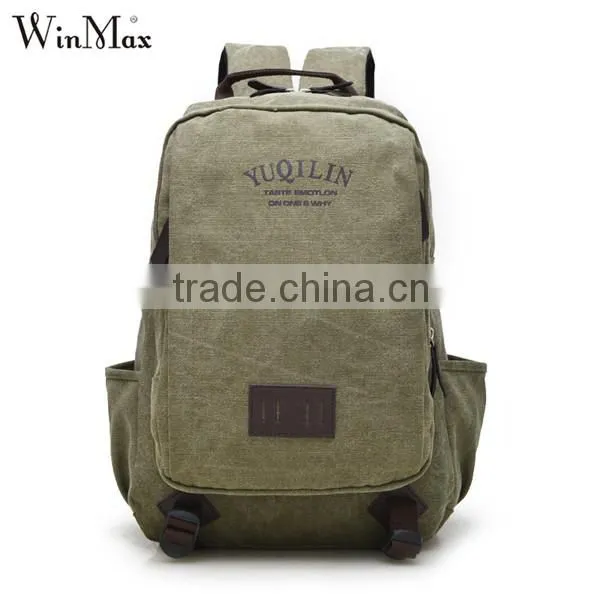 China Wholesale Vintage Canvas Backpack School Bags for Teenagers Boys Supplier's Choice photo-3