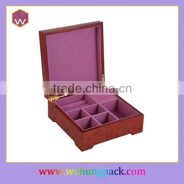 Square Wooden Music Case for Gift Packing Jewelry Hand Cranked Music Box photo-5