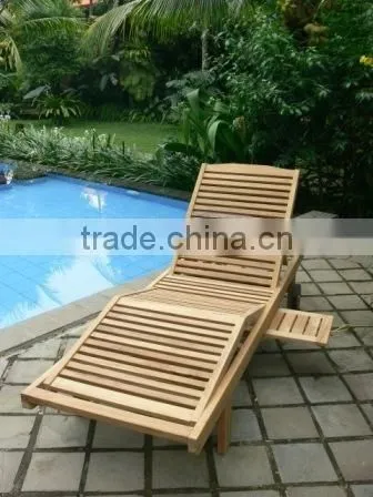 Teak Outdoor Furniture: Teak Sun Lounger