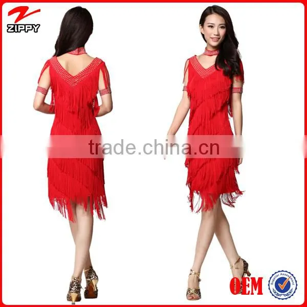 2014 Hot-selling Women Latin Dance Dress Women & Latin Dance Practice Dress & Salsa Dance Performance Dresses Quality Choice