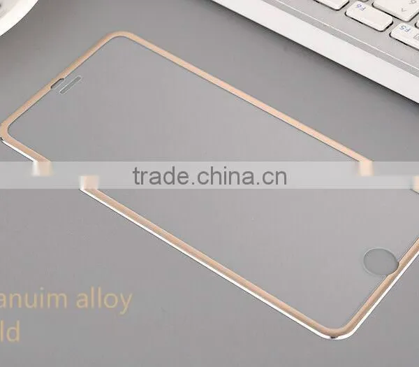 Popular Titanium Alloy Small Frame Tempered Glass Screen Protector for Iphone photo-4