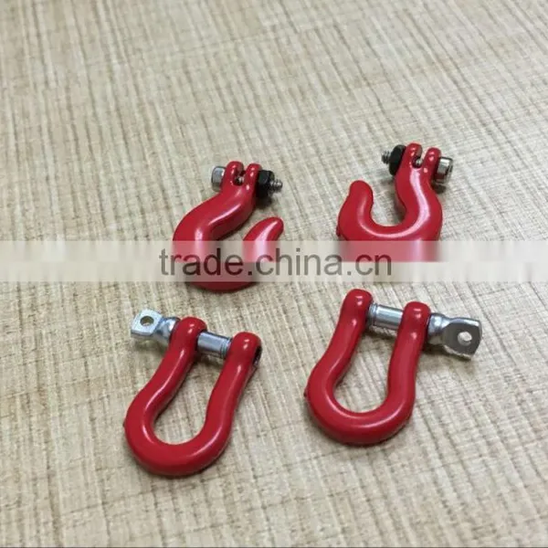 rc Car Tools Accessories Billet Machined Tow Shackle for Model 1/10 Red