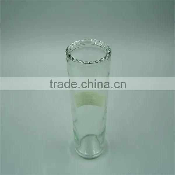 315ml Clear Straight Side Cylinder Glass Vase With Sawtooth Rim photo-3