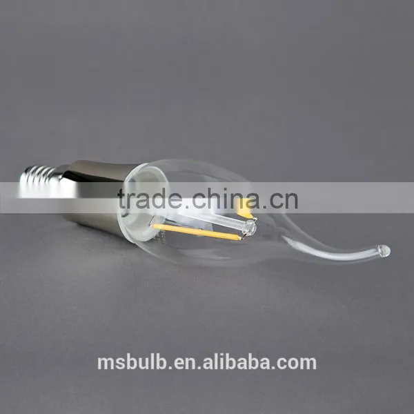 Cheap Led Bulb E14/27 Lamp 220-240V Filament Candle Light With Gold/silver/white/blue Plastic photo-3