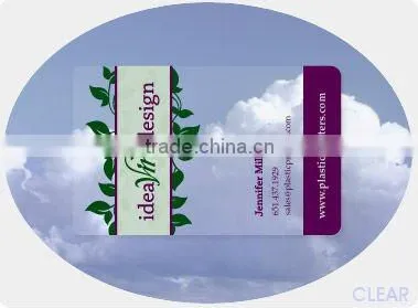 Clear transparent Snap Off Cards