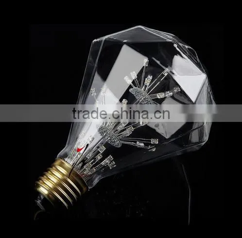Diamond Shape Led Firework Bulb D95 E27 Base Decorative Light Bulb photo-2