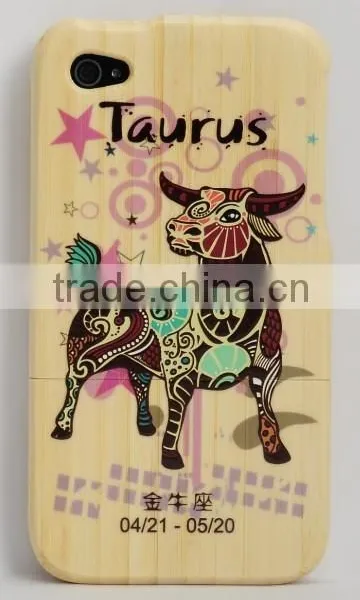 OCASE Manufacturer Maple Wood Zodiac Sign Color Drawing Printing Phone Cover for Iphone 6 photo-3