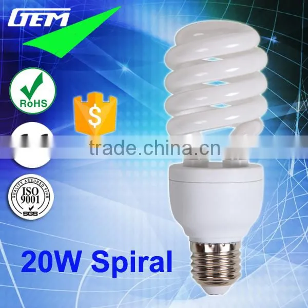 China Best Selling CFL Princile Spiral/3U Tube T4 20W 6400K With E27 B22 Base photo-2