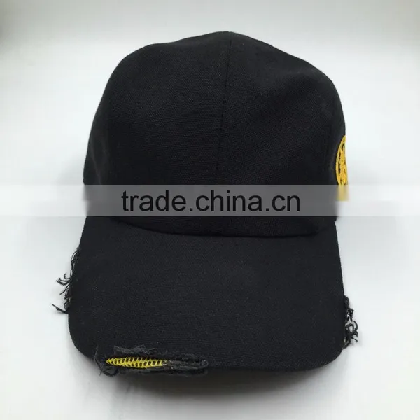 Worn Out 5 Panel Embroidered Sports Team Cap photo-2