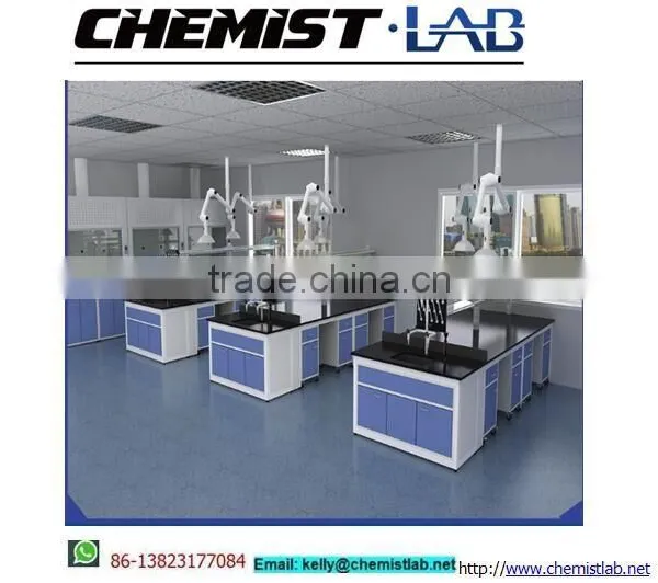 Wall Mounte All Steel Lab Side Table With Sink & Full Height Drawers in Chemistry Laboratory photo-6