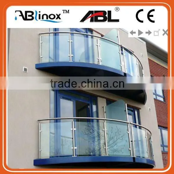 Stair Glass Handrail Balustrade With Glass Clips photo-5
