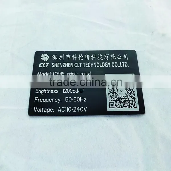 Custom Metal Anodized Aluminum Nameplate For Famous Brand photo-4