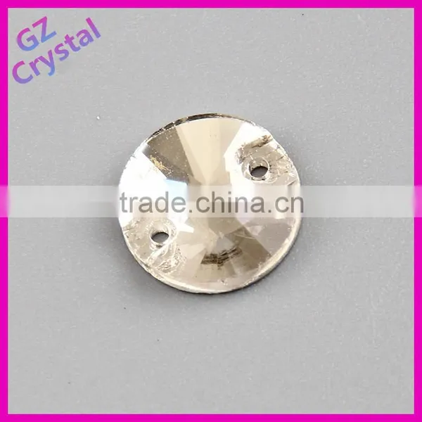 2015 New Fashion Flat Back Round Sew On Stone For Garment photo-5