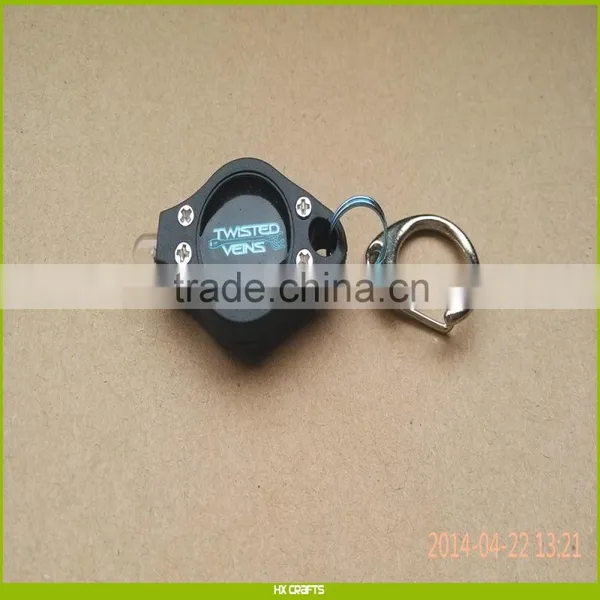 Led Mini Micro Black Keychain Key Ring Super Flash Bright Flashlight White Light photo-3