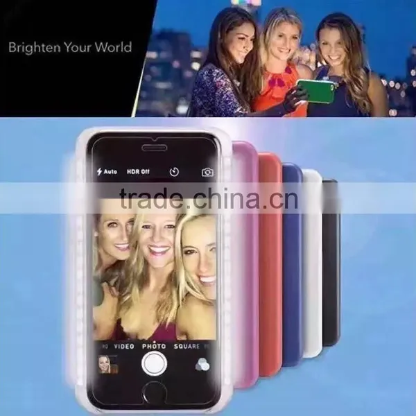 2016 the Latest Products LED Flashing Mobile Phone Case Lights up Face Case for Iphone 6/6 Plus Flash Light Case Cover photo-2