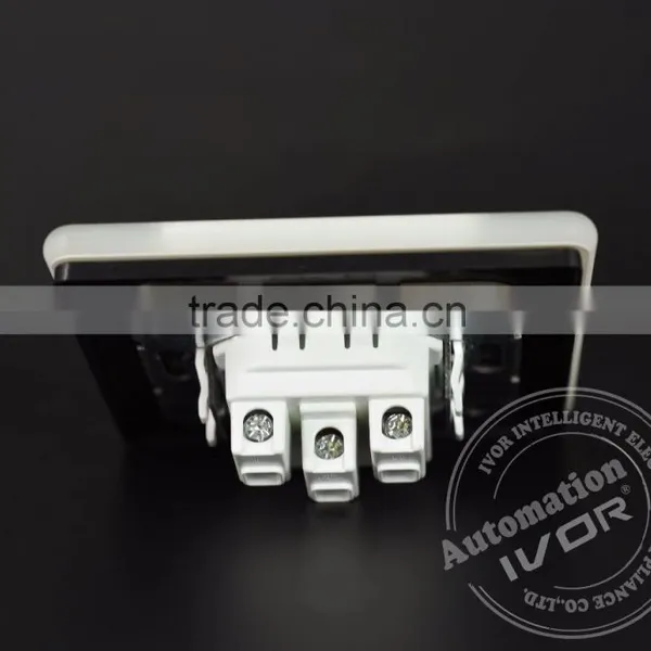 2016 New Design IVOR Glass Panel Mechanical Socket and Push Botton Switch eu Universal Socket photo-4