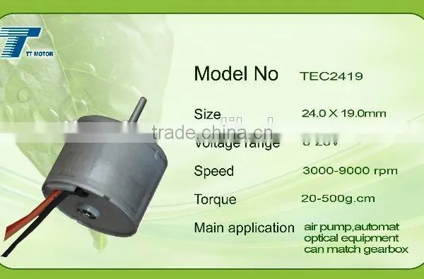 TEC2419 Bldc 24mm Brushless Motor 12v photo-2
