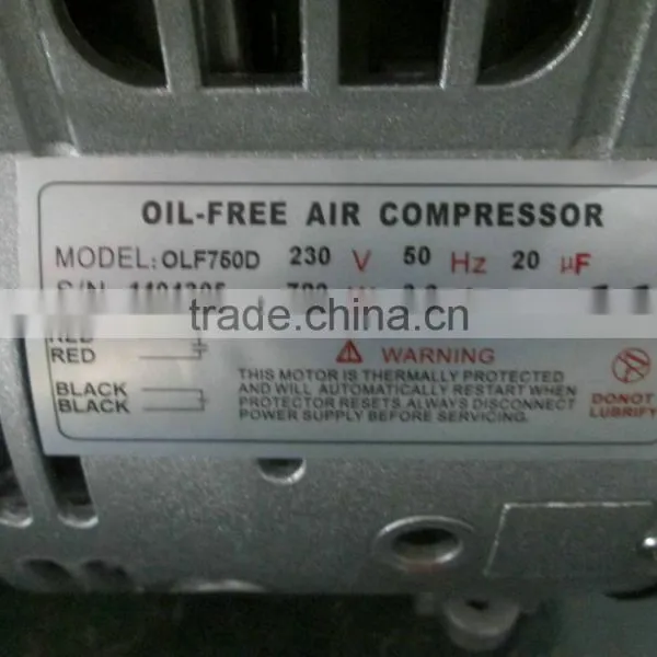 220v/50hz, 1HP Oilfree Air Compressor Pump OLF750 photo-4