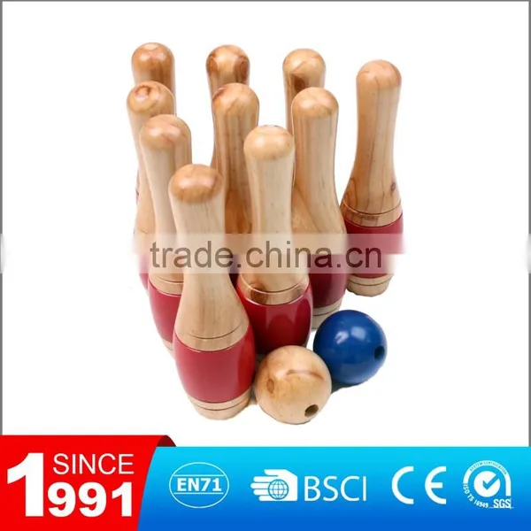 Wholesale Leisure Goods of Wooden Lawn Bowling Game