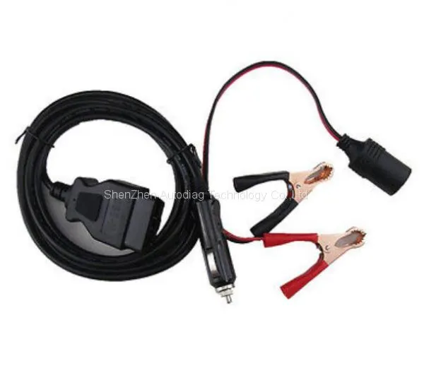 Car OBD2 Emergency Power Supply Connector Memory Saver Cable With Battery Clamp photo-3
