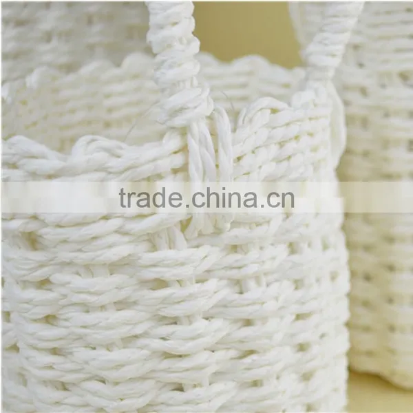 Wholesale Single Handle Design White Gift or Home Decorative Baskets photo-5