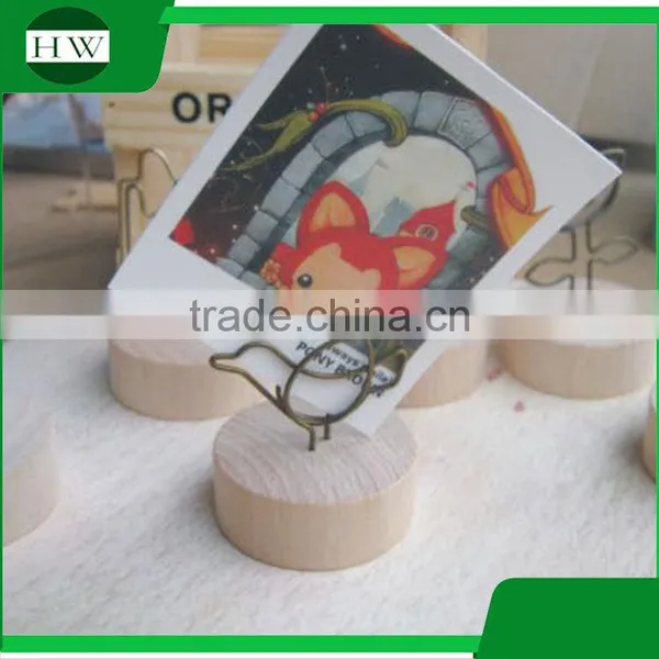Cheap Cartoon Wood Iron Photo Name Business Card Holder photo-4