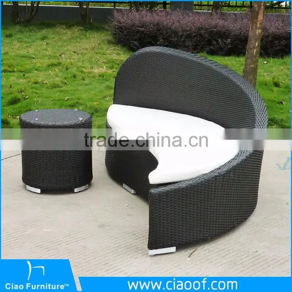 Hot Sale Home Garden Furniture Wicker Sofa Round Bed photo-4