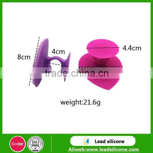 Heart Shape Silicone Facial Cleaning Brush,Silicone Skin Cleaning Brush photo-4