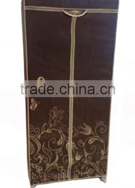 Store More Non Woven Dark Brown Printing Storage Wardrobe With Zipper photo-2
