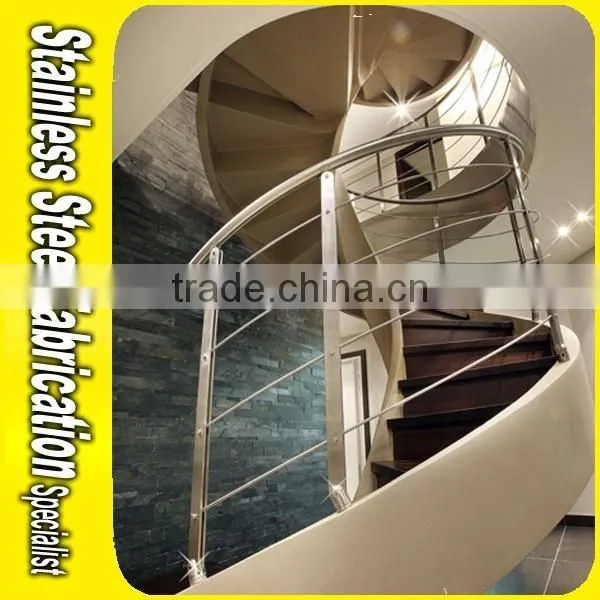 Indoor Stainless Steel Handrail Spiral Staircase Decorative Spiral Stairs photo-5