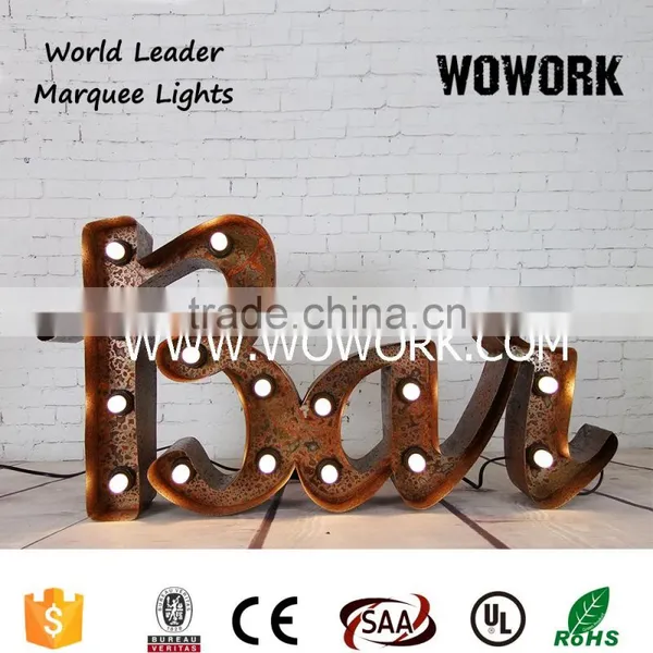 Shop Front Vintage Metal Lighting LED Letters Waterproof and Long Working Life photo-4