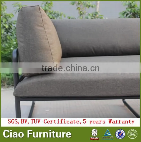 Modern Sectional Sofa Garden Furniture Aluminium 3 Seater Sofa photo-4