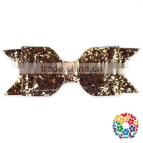 Wholesale Awesome Gold Sequins Bows With Clips Back photo-2