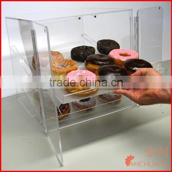 2 Trays Acrylic Pastry&Donut Display Display Case With Magnetic Door photo-2