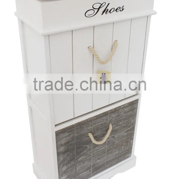 Home Storage Organizer Portable Easy Clean Wood Shoe Cabinet Shoe Storage Rack photo-3
