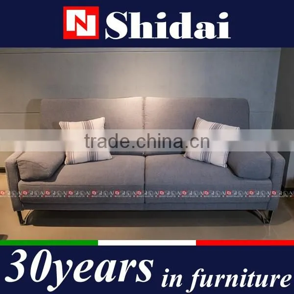 Contemporary Light Navy Fabric Upholstery Sofa And Loveseat Set G183-RE photo-2