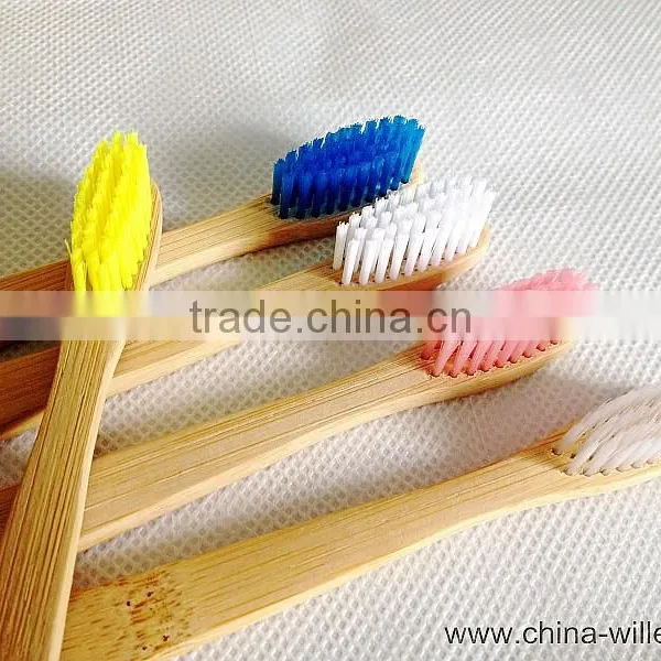Colorful Soft Bristle Bammboo Tooth Brush, Toothbrush With Bamboo Handle photo-2