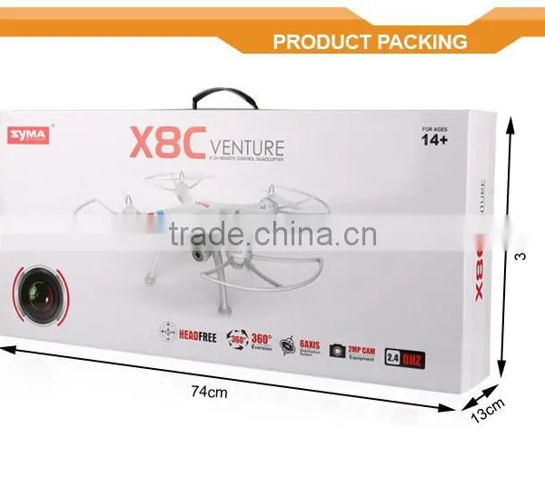 Wholesale Quadcopter 2017 New Version Syma X8C 2.4G 4CH 6 Axis RC Drone With Camera HD 2MP Wide Angle Camera photo-6