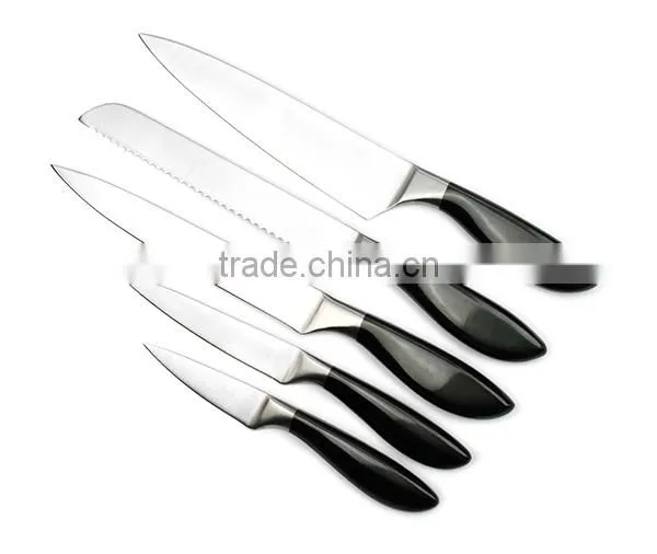 A3349 Durable 5pcs Stainless Steel Kitchen Knife Set With Color Sprayed Handle photo-3