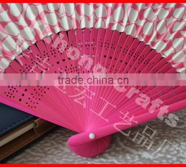 Both Sides Printing Bamboo Paper Fan in Japanese Style photo-3