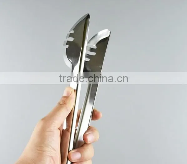 Stainless Steel Clamp BBQ Buffet Tong Salad Bread Catering Kitchen Serving Tongs photo-5