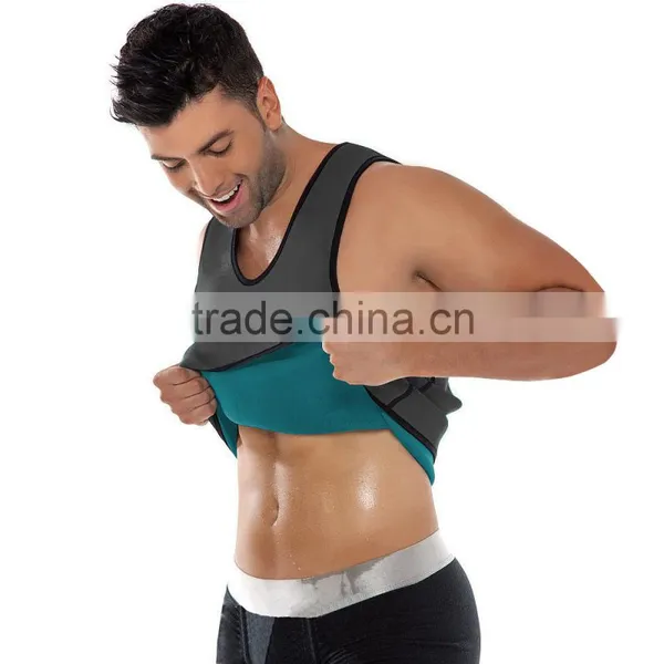 Ultra Sweat Neoprene Materials Men Sweat Shape Wear With Zip photo-4