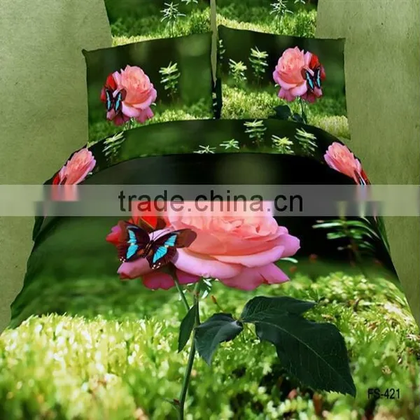 Competitive Price Digital Printed Chinese Cheap Bedspreads,choice Hotels Satin Bedding photo-2