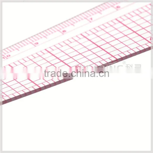 Kearing Flexible L Shaped Ruler 12'' / 26 cm Clear Plastic Garment Design Ruler for Sew Area #5812 photo-4