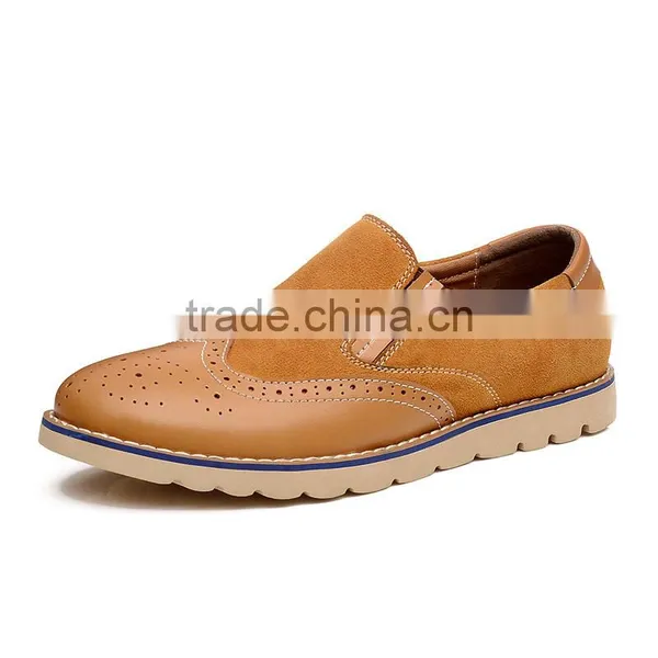 Wine Red Brogue Men Leather Shoes Relaxation Have Sample, High Quality Adults Casual Shoes Fashion for Men Business Fashion Styl photo-2