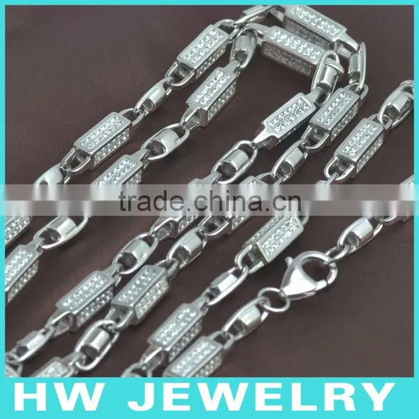 Bullet Chain, 36inch, Bling Bling Jewelry Necklace, Hip Hop Men Necklace,, Ice Out Jewelry,HWNE90318 photo-2