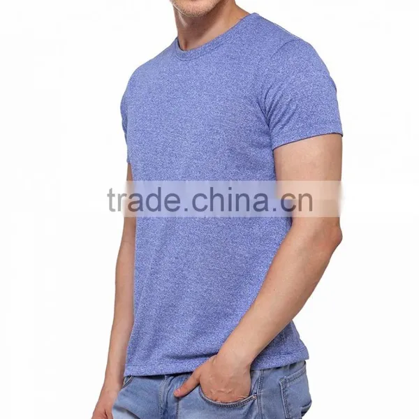 Wholesale Men's Royal Blue Round Neck t Shirt photo-4
